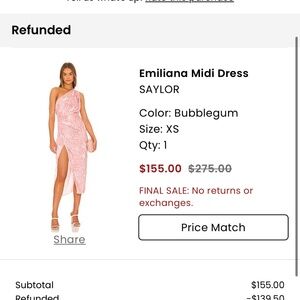 Saylor -Revolve dress